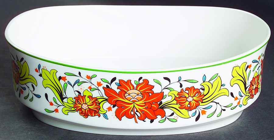 Caribbean 8" Oval Vegetable Bowl by Spode-1