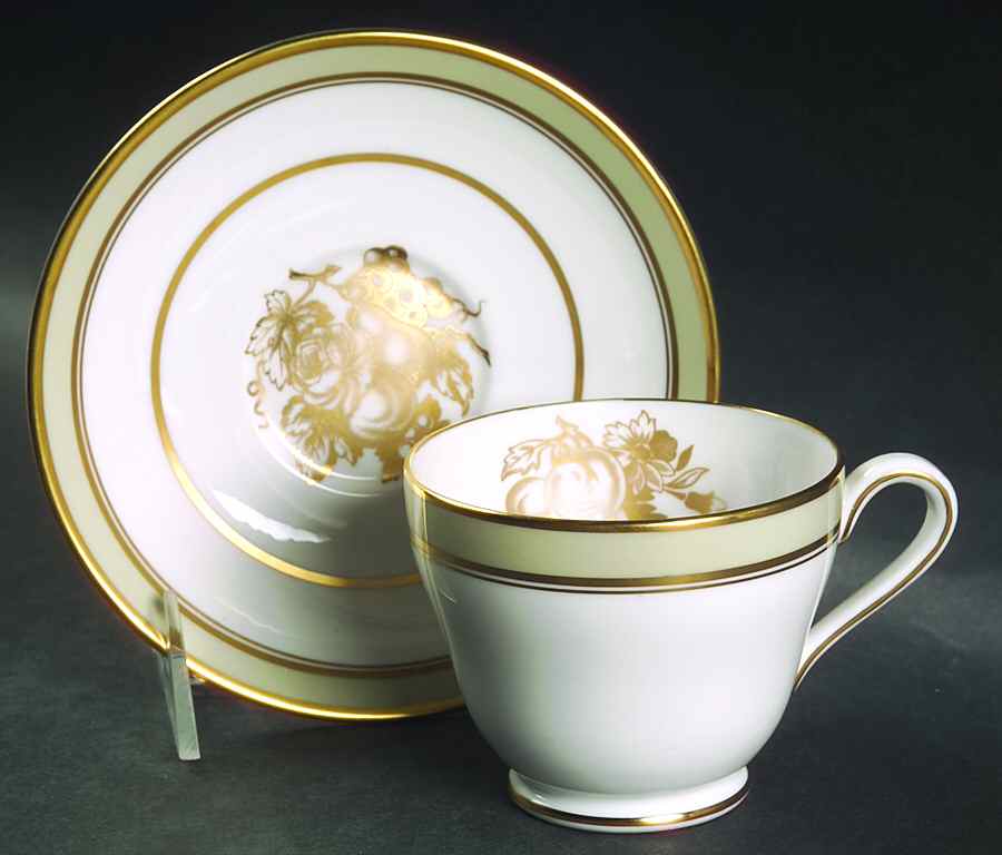 Carlton Footed Cup & Saucer Set by Spode-1