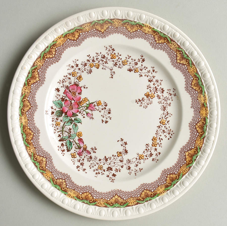 Chatsworth Brown Multicolor Salad Plate by Spode-1