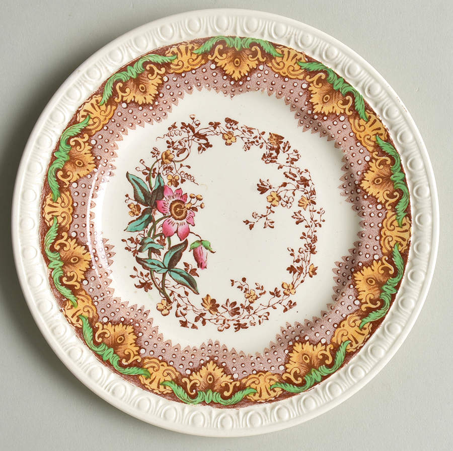 Chatsworth Brown Multicolor Bread & Butter Plate by Spode-1