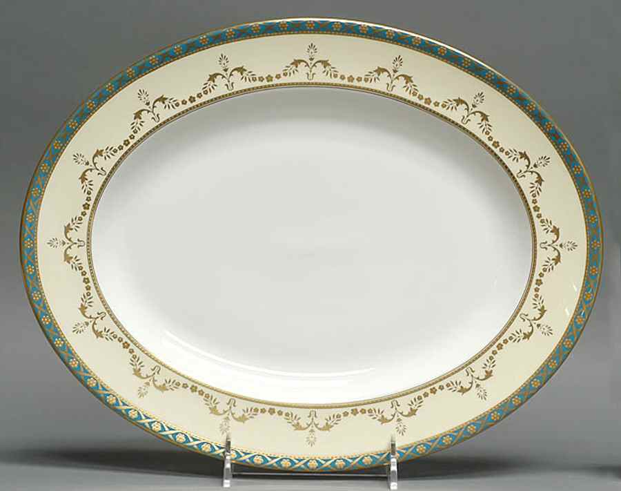 Chatsworth (Bone) 13" Oval Serving Platter by Spode-1