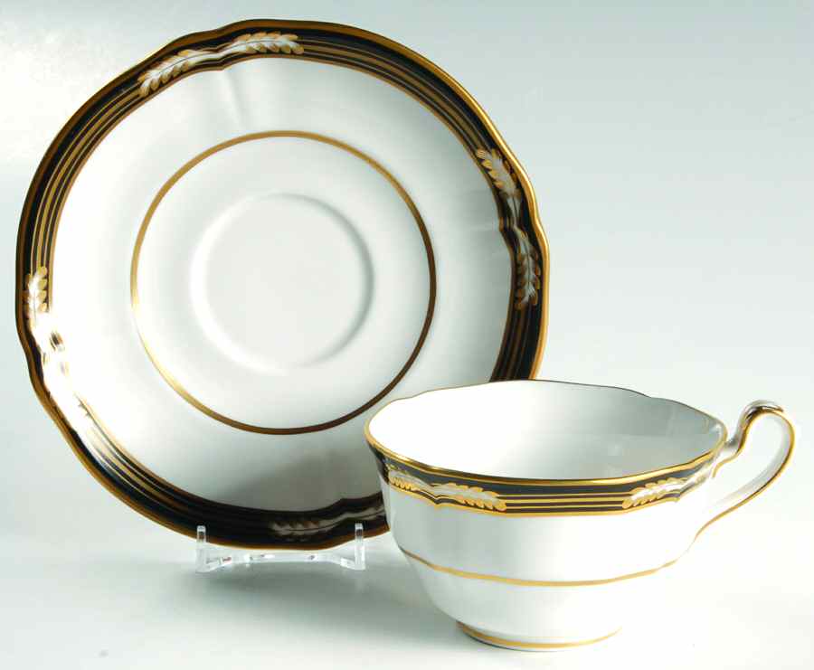 Chancellor Black Flat Cup & Saucer Set by Spode-1