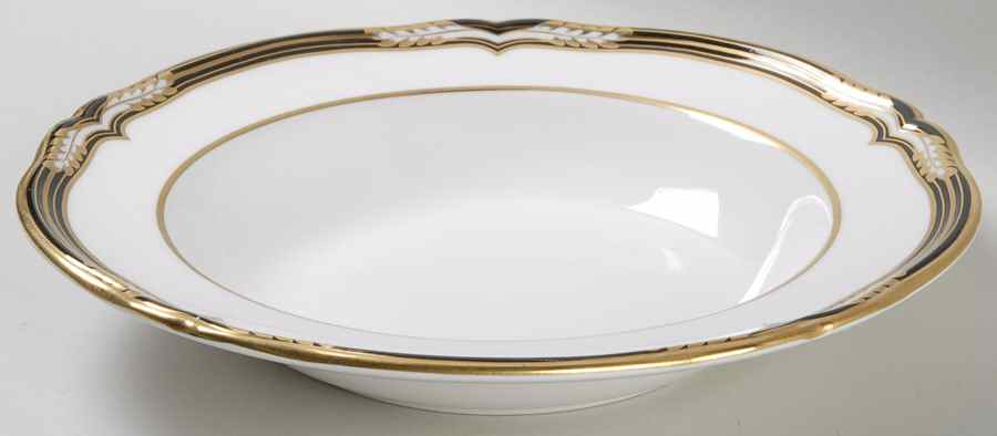 Chancellor Black Large Rim Soup Bowl by Spode-1