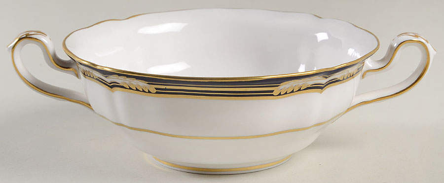 Chancellor Cobalt Blue Footed Cream Soup Bowl by Spode-1