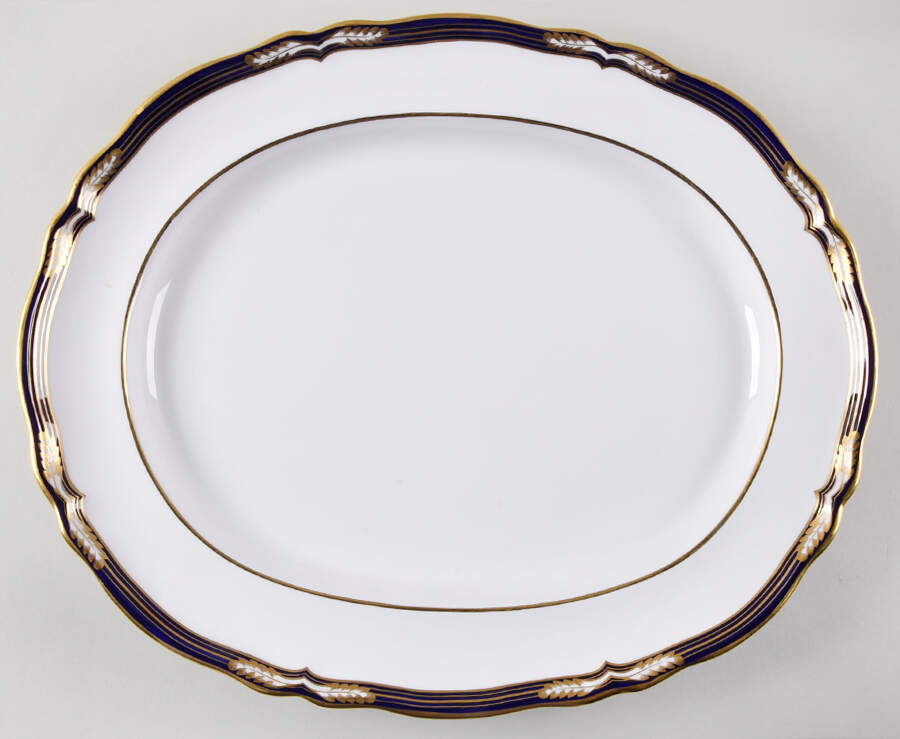 Chancellor Cobalt Blue 17" Oval Serving Platter by Spode-1