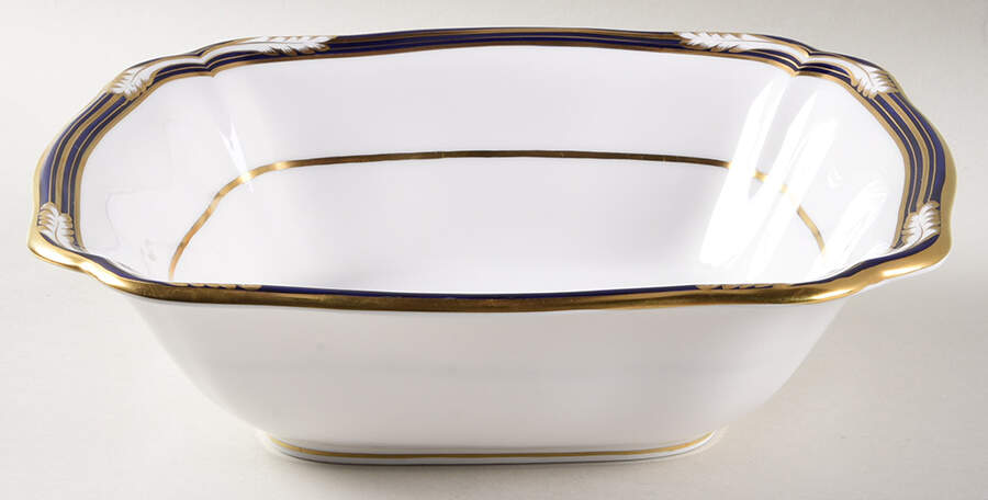 Chancellor Cobalt Blue 9" Square Vegetable Bowl by Spode-1