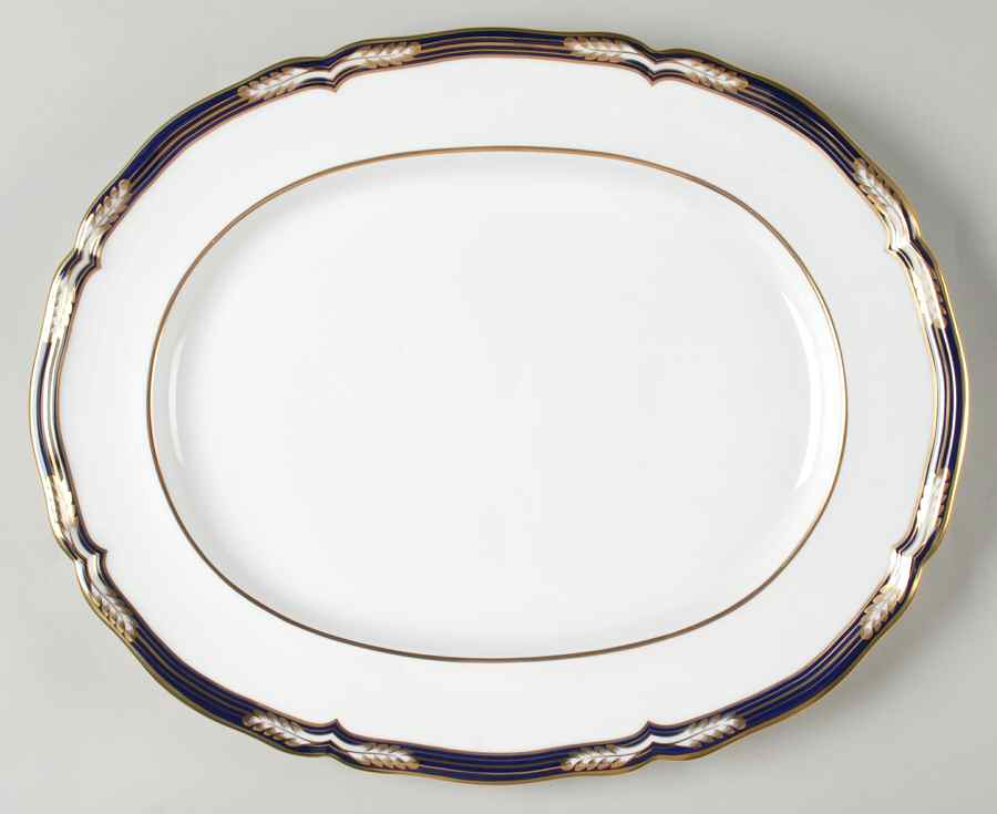 Chancellor Cobalt Blue 14" Oval Serving Platter by Spode-1