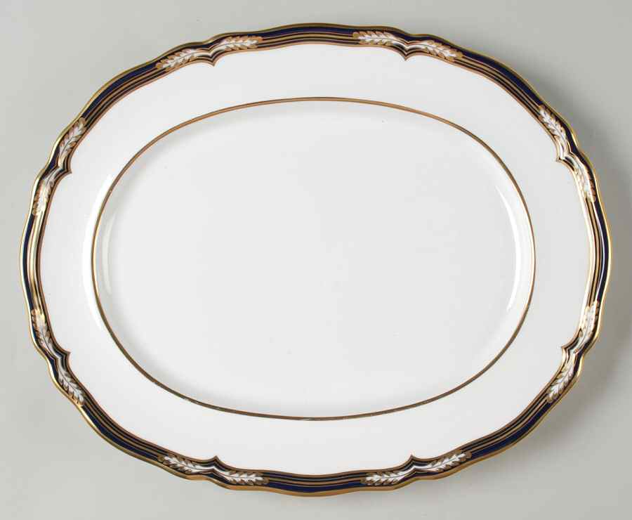 Chancellor Cobalt Blue 12" Oval Serving Platter by Spode-1