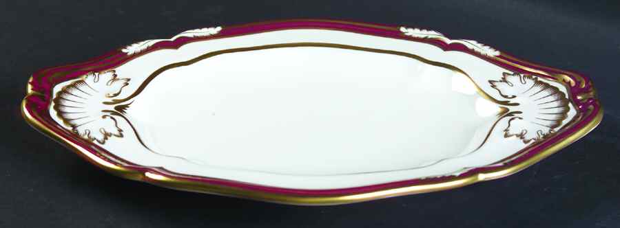 Chancellor Crimson Underplate for Gravy Boat by Spode-1