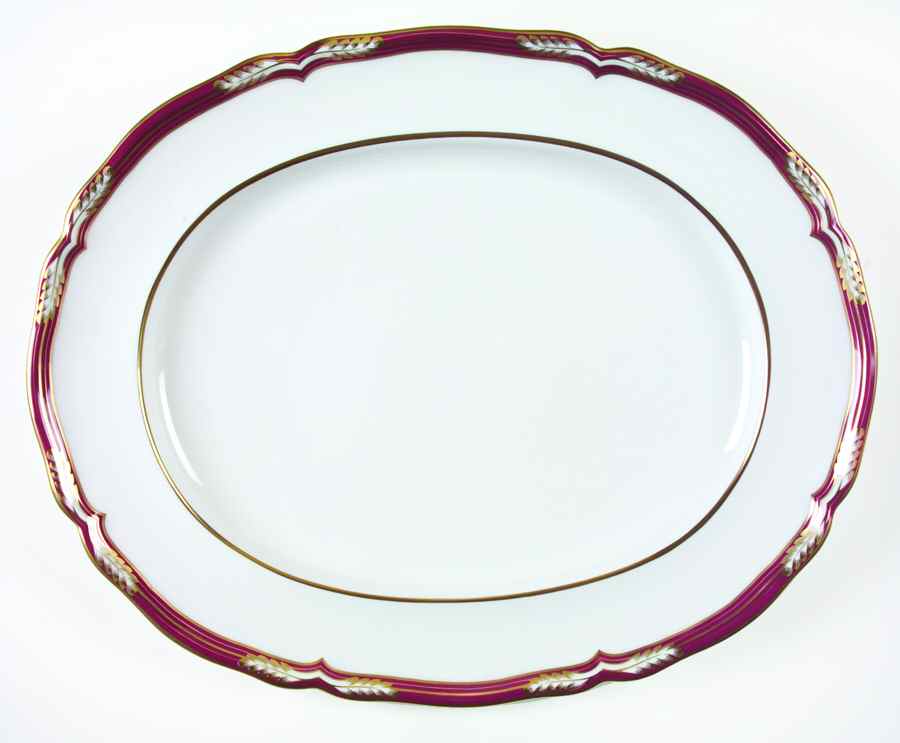 Chancellor Crimson 14" Oval Serving Platter by Spode-1