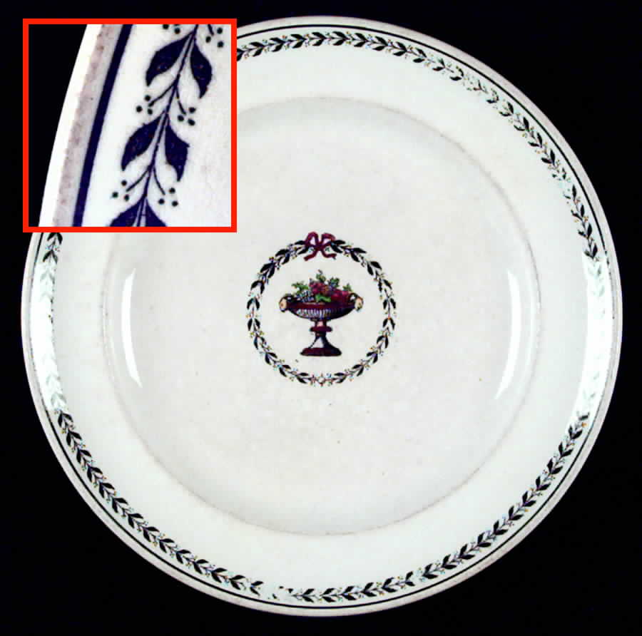 Chaplet (Black Trim) Salad Plate by Spode-1