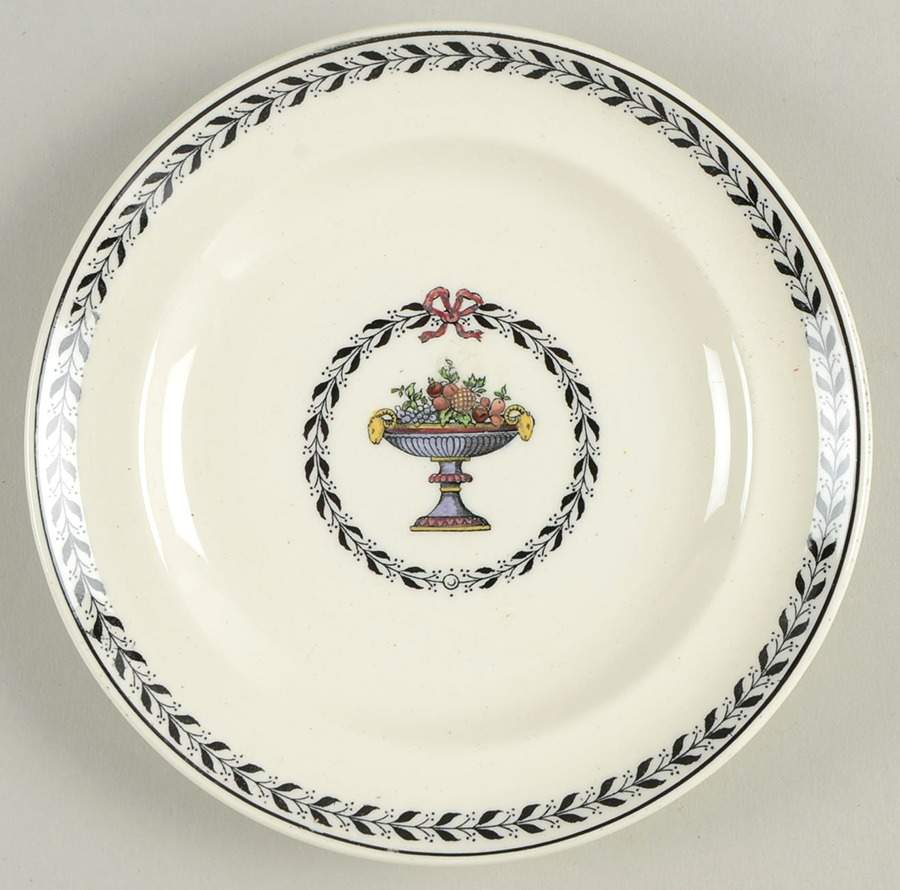 Chaplet (Black Trim) Small Bread & Butter Plate by Spode-1