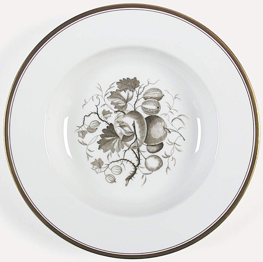 Chatham (Gold Trim) Large Rim Soup Bowl by Spode-1