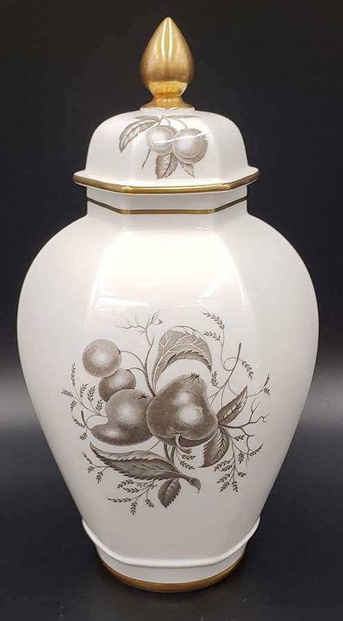 Chatham (Gold Trim) Hexagonal Vase with Lid by Spode-1