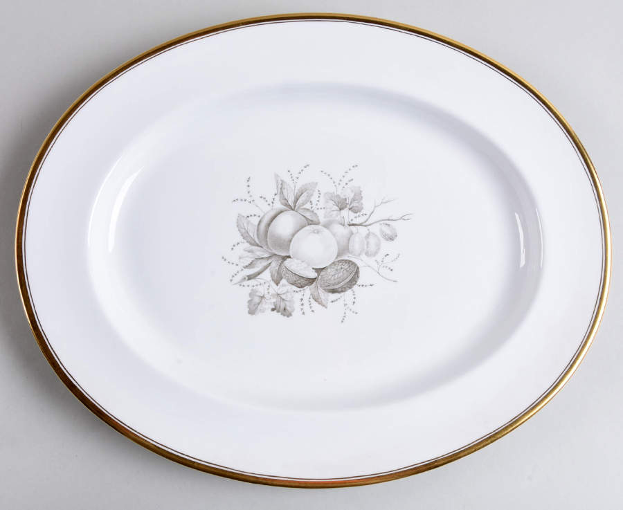 Chatham (Gold Trim) 14" Oval Serving Platter by Spode-1
