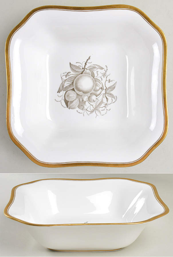 Chatham (Gold Trim) 9" Square Vegetable Bowl by Spode-1