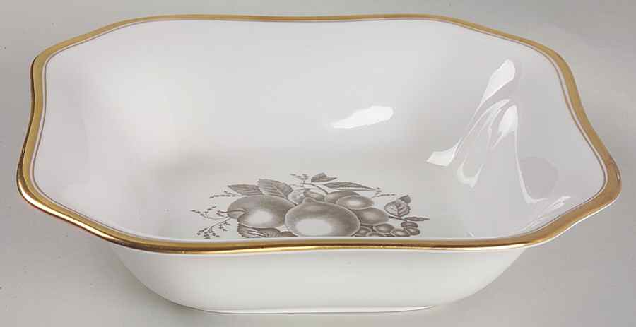 Chatham (Gold Trim) 9" Square Vegetable Bowl by Spode-1