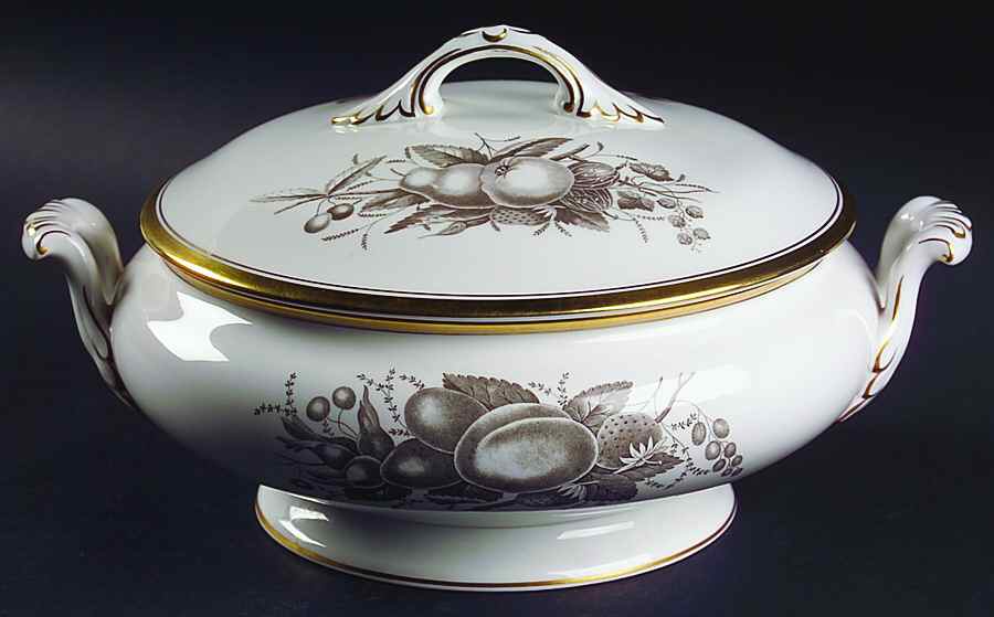 Chatham (Gold Trim) Round Covered Vegetable by Spode-1