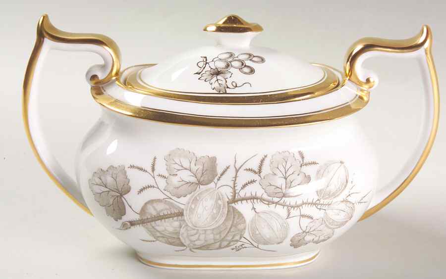 Chatham (Gold Trim) Sugar Bowl & Lid by Spode-1