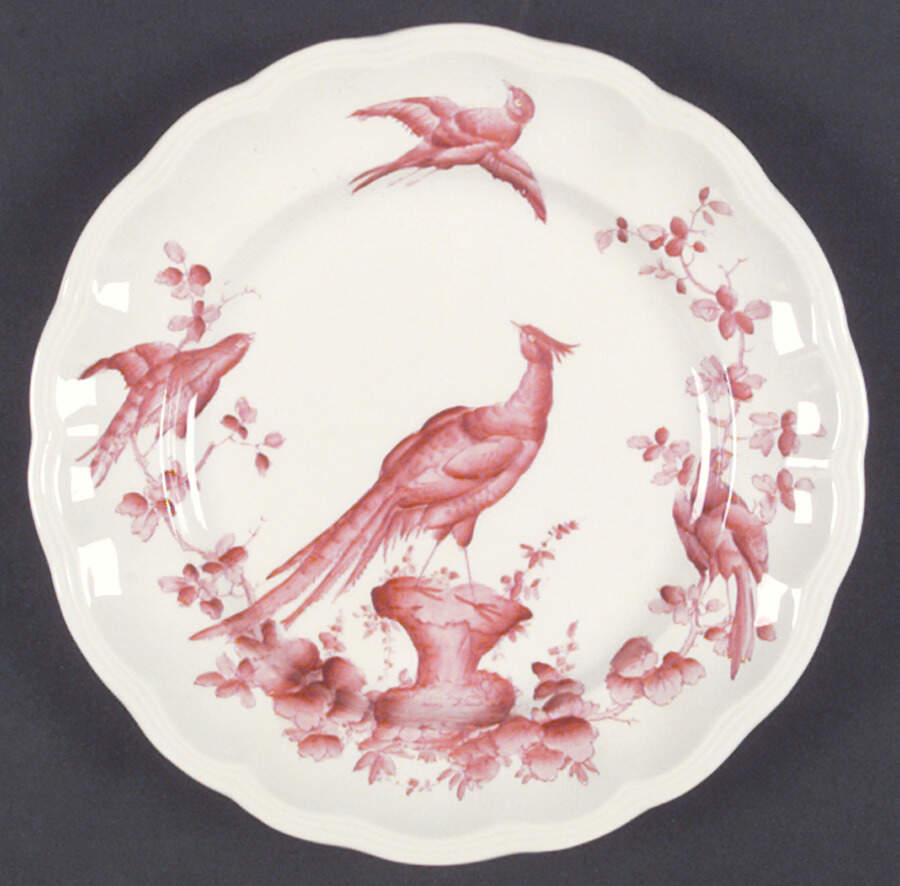 Chelsea Bird Red Salad Plate by Spode-1