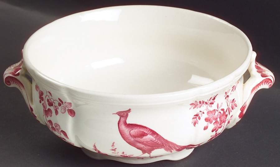 Chelsea Bird Red Round Vegetable No Lid by Spode-1