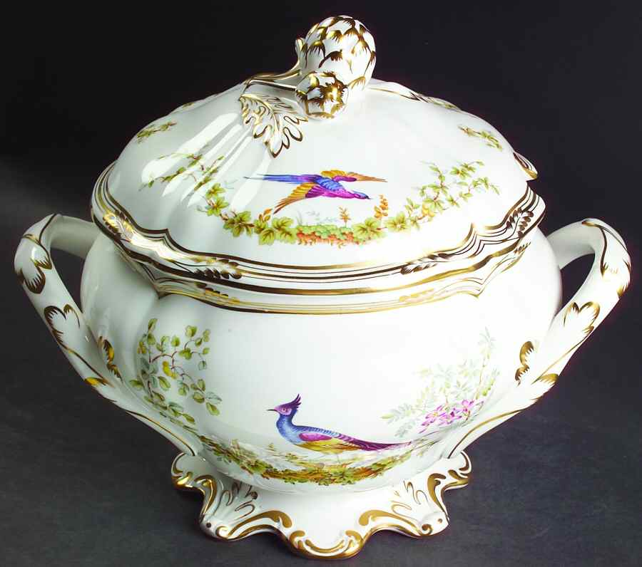 Chelsea Bird (No Raised Gold Dots) Tureen &  Lid by Spode-1