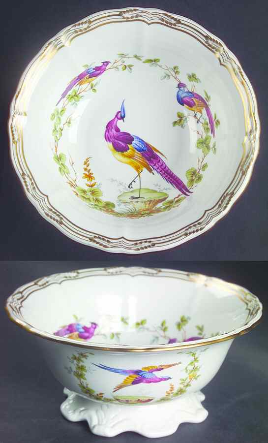 Chelsea Bird (No Raised Gold Dots) Large Fruit Bowl by Spode-1