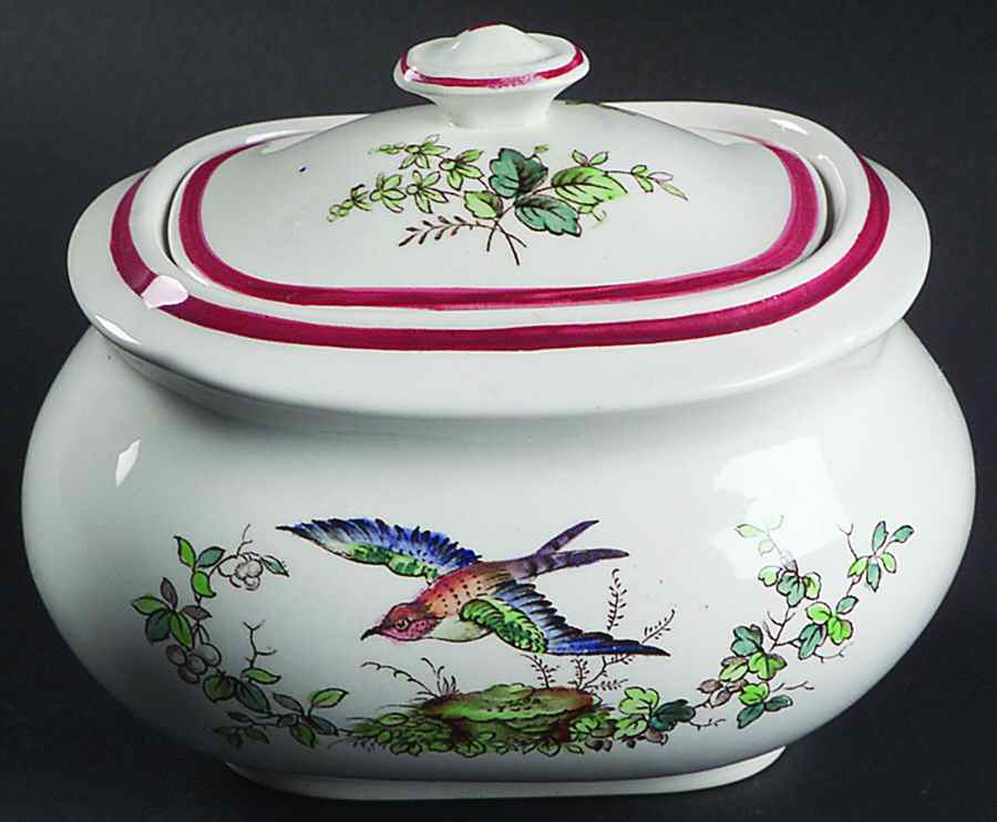 Chelsea Bird Black Bird Sugar Bowl & Lid by Spode-1