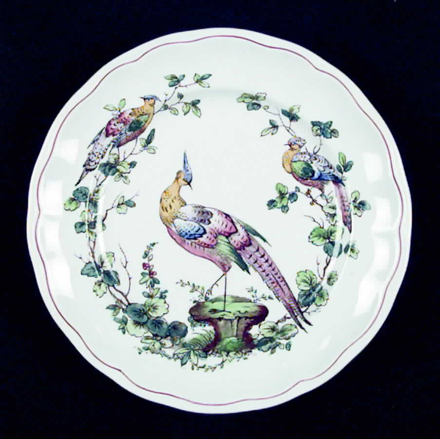 Chelsea Bird (Thin Red Line) Bread & Butter Plate by Spode-1