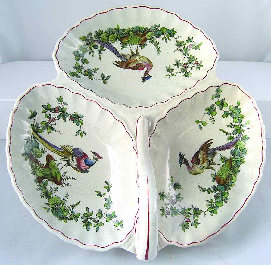 Chelsea Bird (Thin Red Line) 3-Part Relish by Spode-1