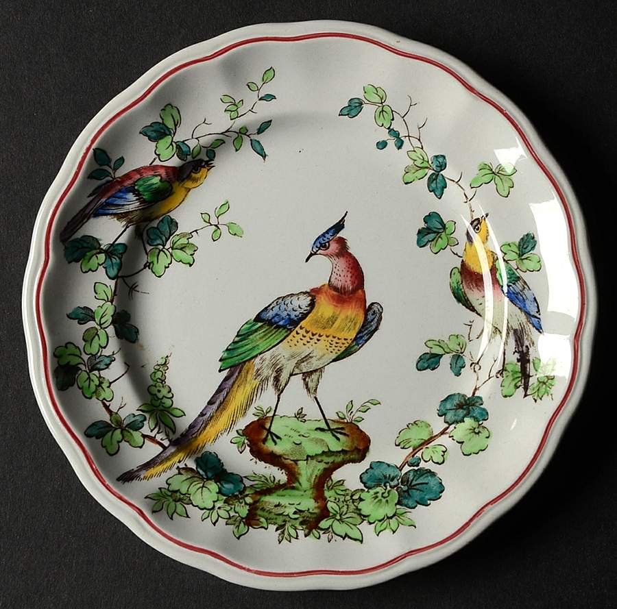 Chelsea Bird (Thin Red Line) Small Bread & Butter Plate by Spode-1