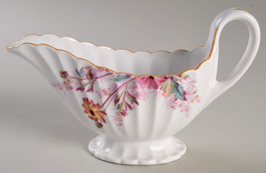 Chelsea Garden (Mustard Trim) Gravy Boat by Spode-1
