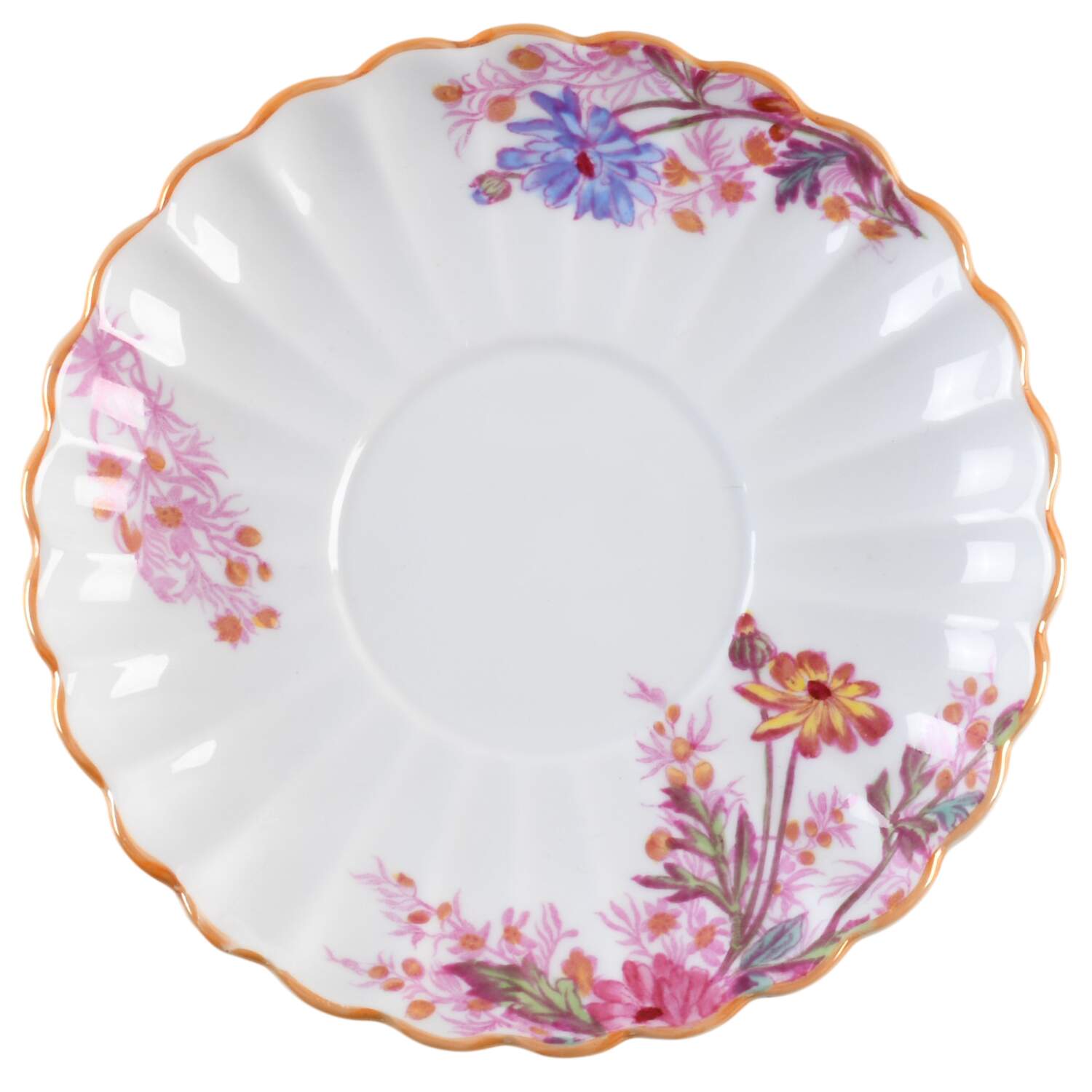 Chelsea Garden (Mustard Trim) Saucer for Footed Cup by Spode-1