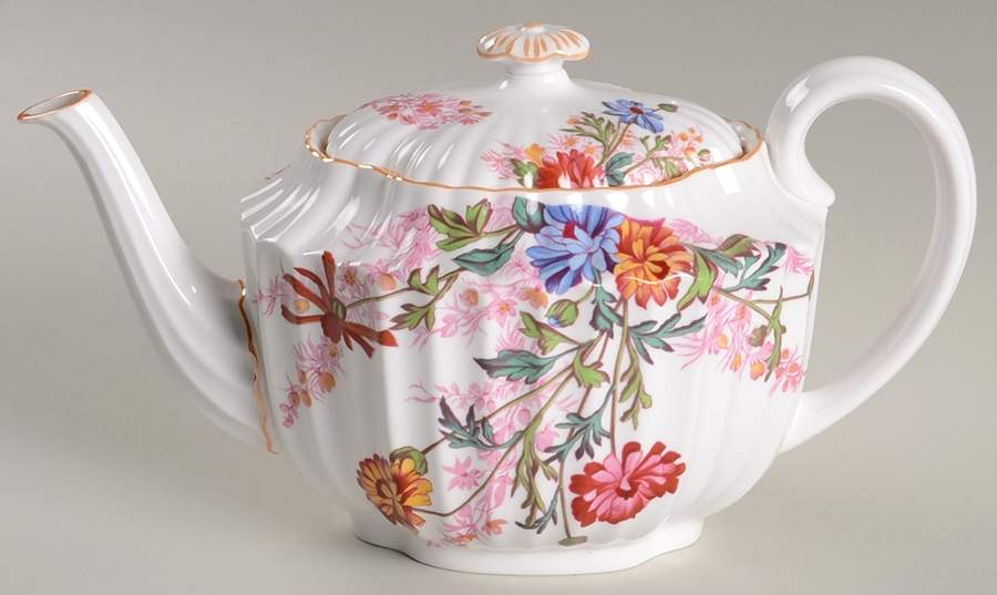 Chelsea Garden (Mustard Trim) Teapot & Lid by Spode-1