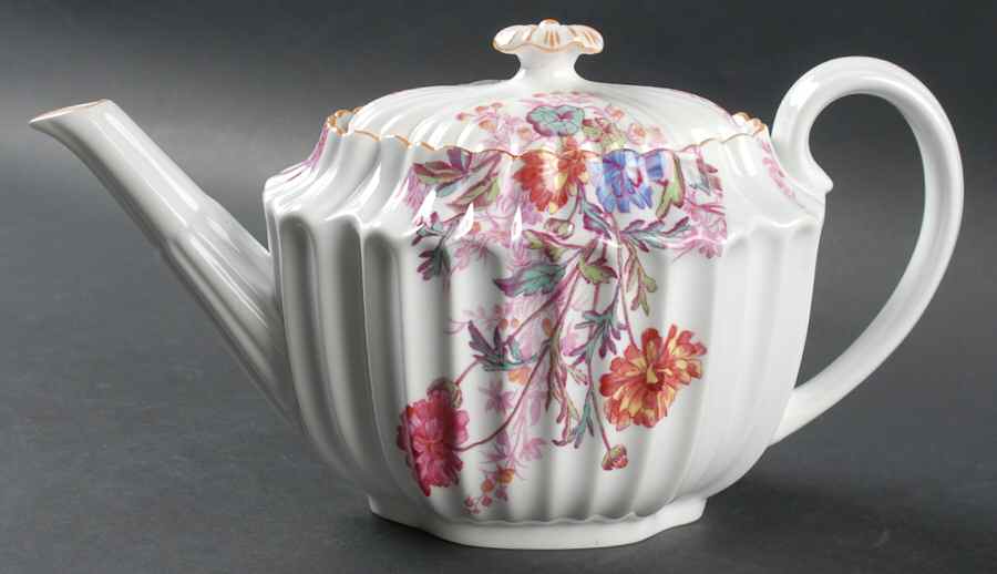 Chelsea Garden (Mustard Trim) Teapot & Lid by Spode-1