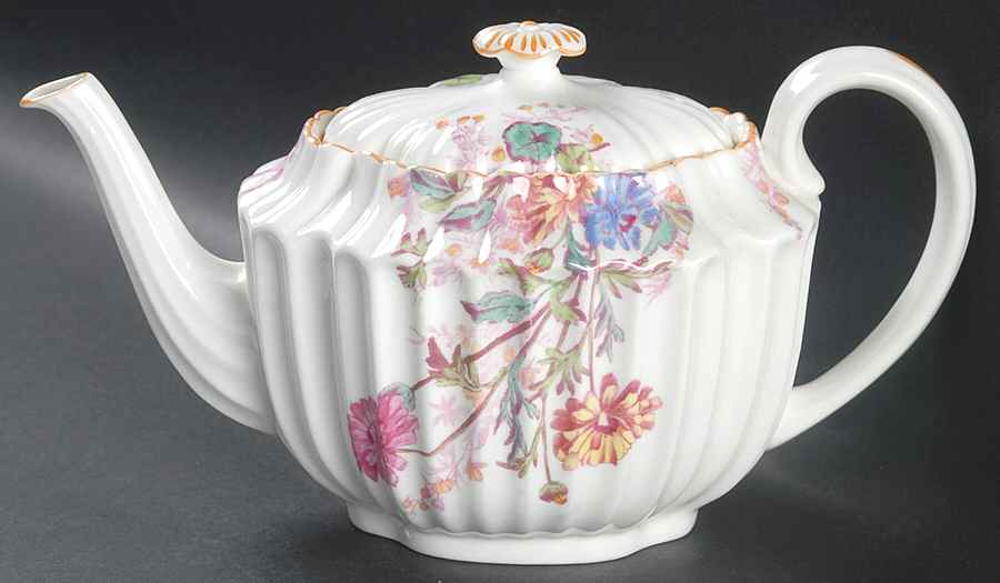 Chelsea Garden (Mustard Trim) Teapot & Lid by Spode-1