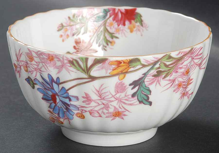 Chelsea Garden (Mustard Trim) Open Rice/Sugar Bowl by Spode-1