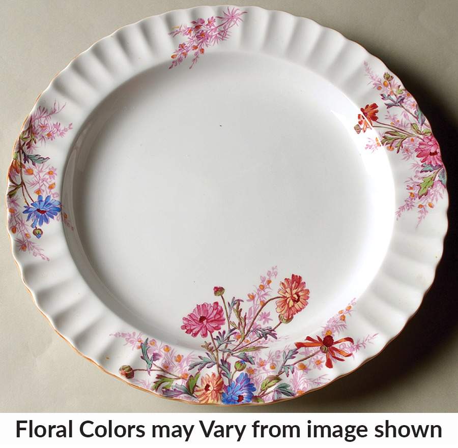 Chelsea Garden (Mustard Trim) 12" Chop Plate (Round Platter) by Spode-1