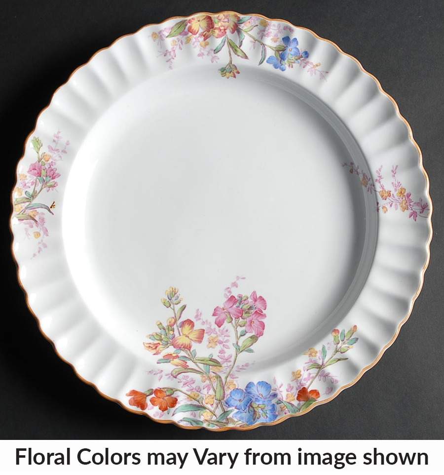 Chelsea Garden (Mustard Trim) 12" Chop Plate (Round Platter) by Spode-1