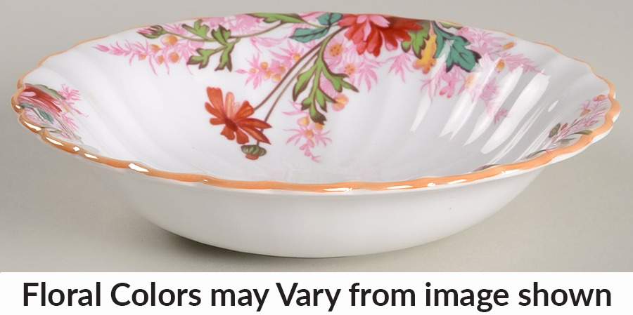 Chelsea Garden (Mustard Trim) Coupe Cereal Bowl by Spode-1