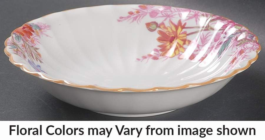 Chelsea Garden (Mustard Trim) Coupe Cereal Bowl by Spode-1