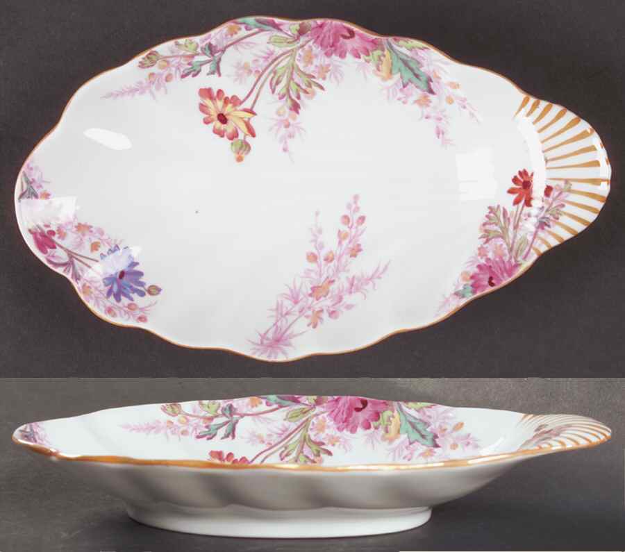 Chelsea Garden (Mustard Trim) Pickle Dish by Spode-1