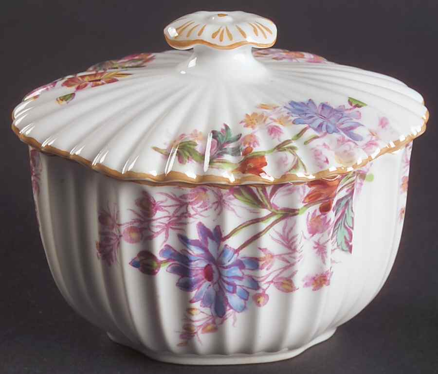 Chelsea Garden (Mustard Trim) Mini Sugar Bowl & Lid by Spode-1