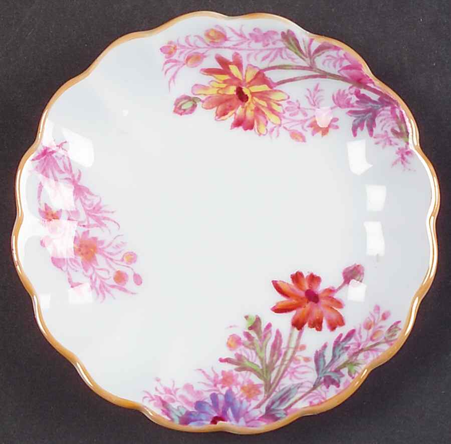 Chelsea Garden (Mustard Trim) Butter Pat by Spode-1
