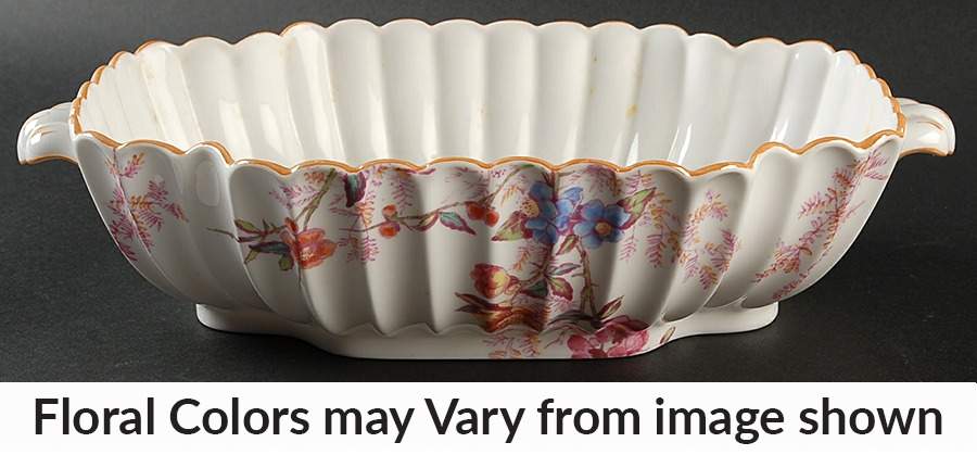 Chelsea Garden (Mustard Trim) Oval Vegetable No Lid by Spode-1