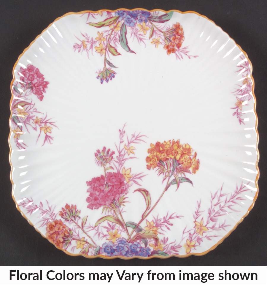 Chelsea Garden (Mustard Trim) Square Luncheon Plate by Spode-1