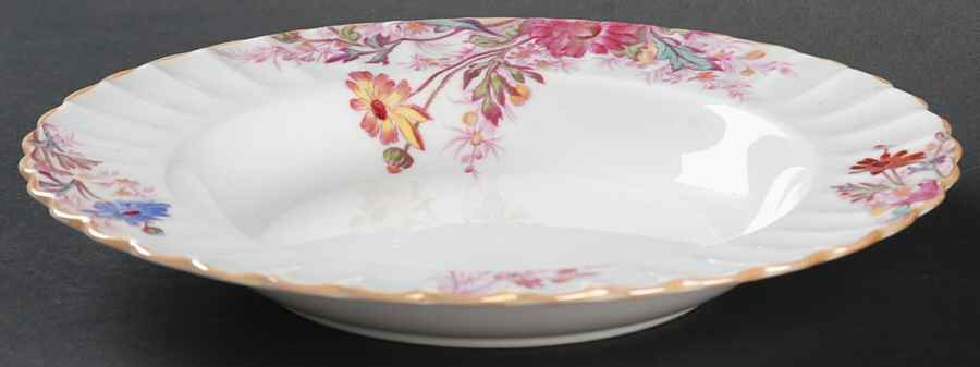 Chelsea Garden (Mustard Trim) Rim Soup Bowl by Spode-1