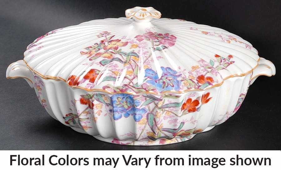 Chelsea Garden (Mustard Trim) Round Covered Vegetable by Spode-1