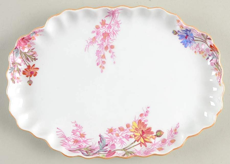 Chelsea Garden (Mustard Trim) 8" Scalloped Tray by Spode-1