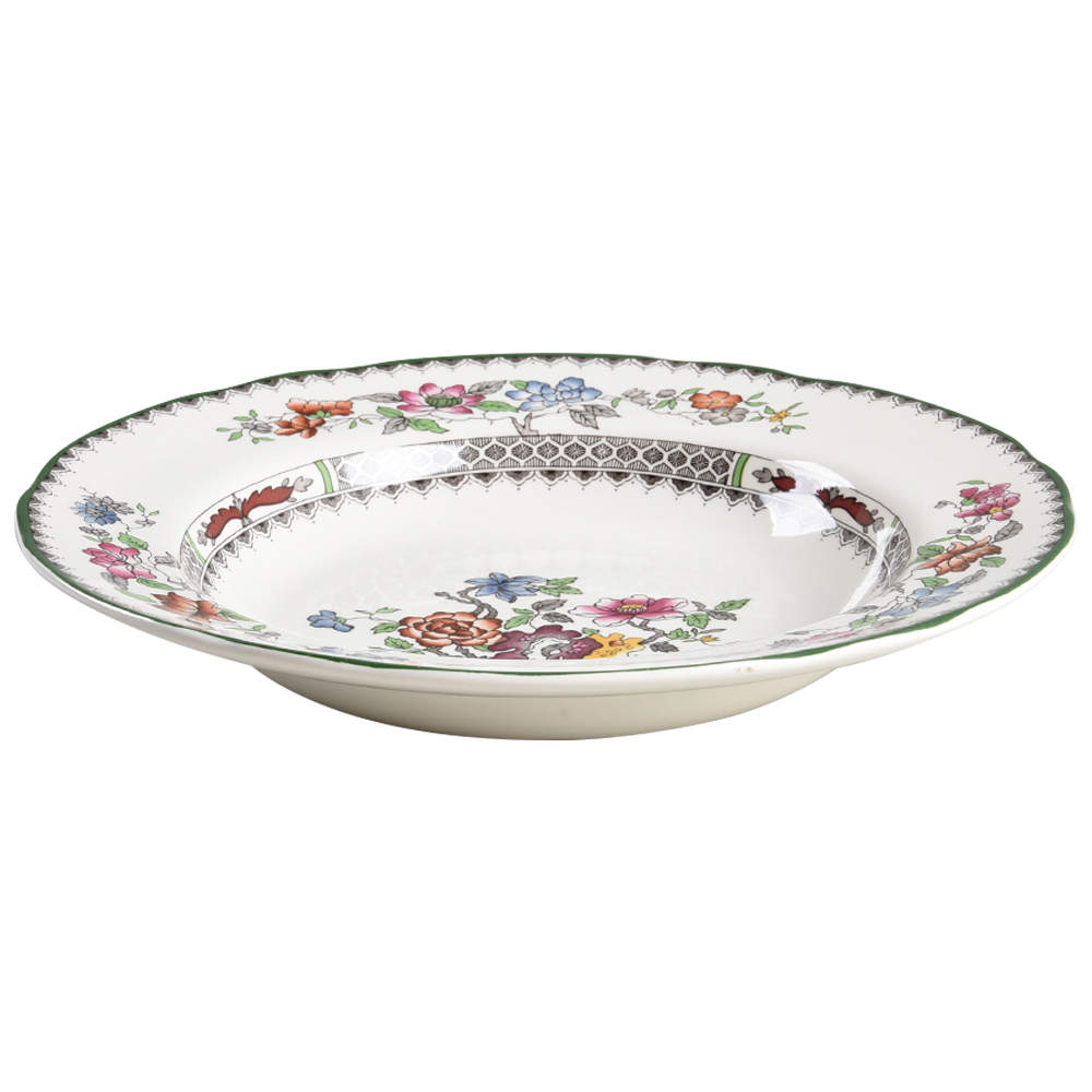 Chinese Rose Large Rim Soup Bowl by Spode-1